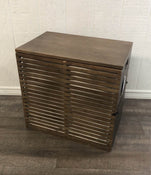 used Crate And Barrel Dixon Bamboo Hamper with Liner