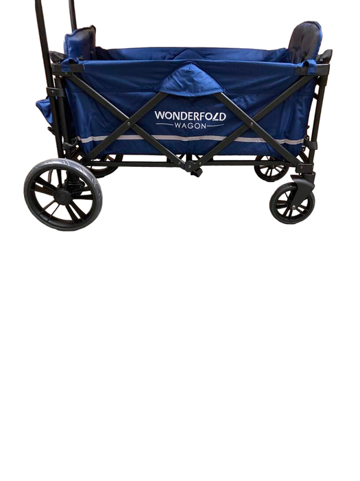 secondhand Wonderfold X2 Push + Pull Double Stroller Wagon, 2022, Sapphire Navy