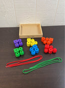 used Melissa & Doug Primary Lacing Beads