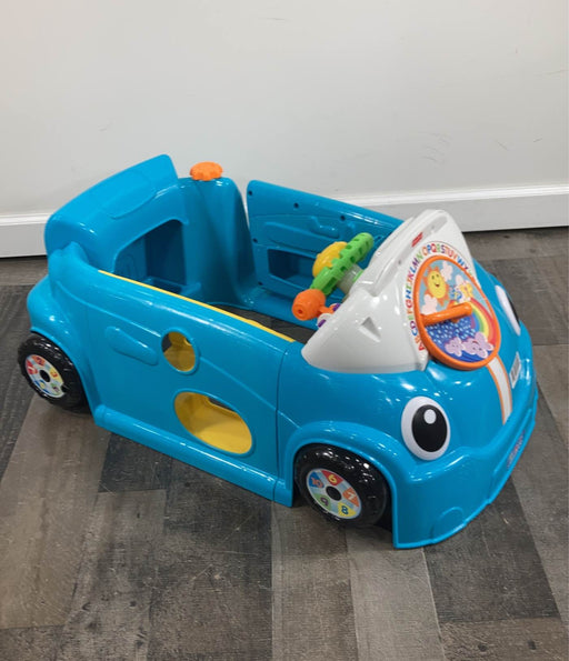 secondhand Fisher Price Laugh & Learn Crawl Around Car, Blue