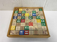 secondhand Melissa & Doug Wooden ABC-123 Blocks