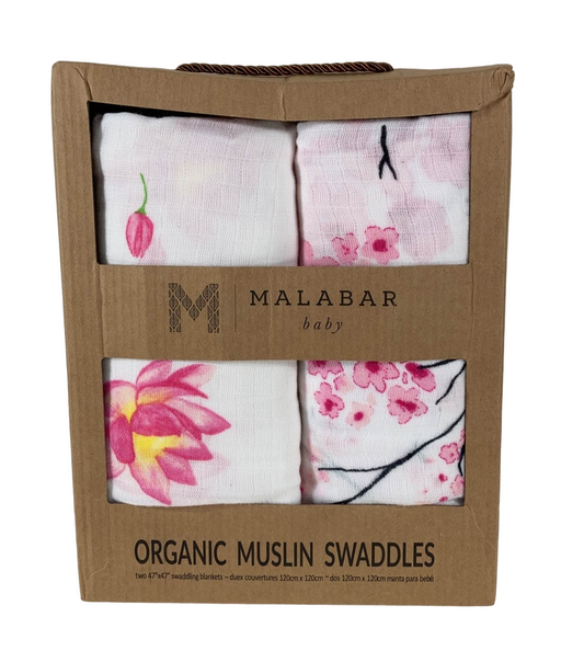 used Malabar Baby Organic Cotton Swaddle Blankets