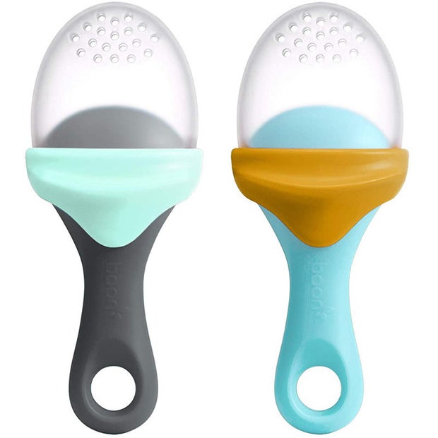 used Boon Pulp Silicone Feeder, Navy/Mint, 2-Pack