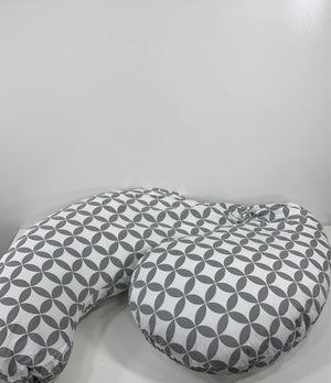 Boppy Total Body Pregnancy Pillow Gray Scattered Leaves