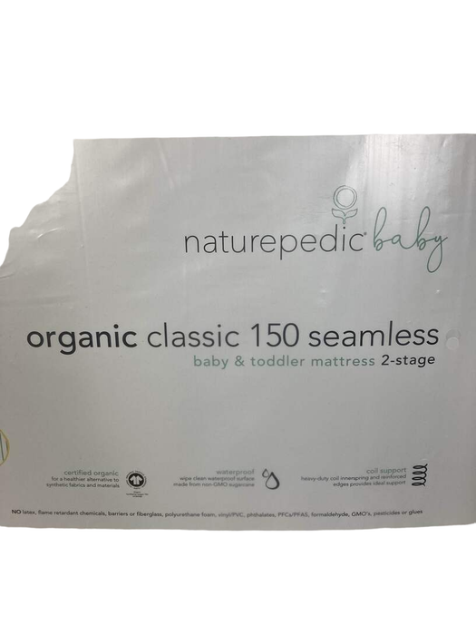 secondhand Naturepedic Classic 150 Seamless 2-stage Organic Baby & Toddler Mattress