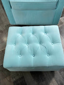 secondhand Classic Nursery Grand Glider And Ottoman, Tiffany Blue