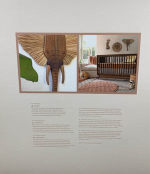 Elephant Wall Decor  Nursery Decor - Crane Baby