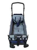 secondhand Wonderfold X2 Push + Pull Double Stroller Wagon, Navy, 2019