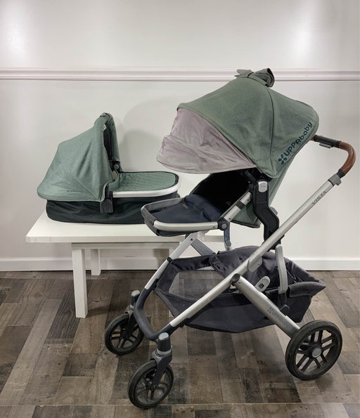 secondhand UPPAbaby VISTA Stroller, Emmett (Green Melange), 2018