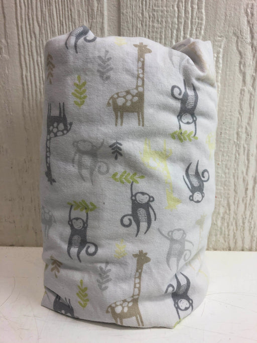 used Cloud Island Fitted Crib Sheet, Giraffe’s and Monkeys