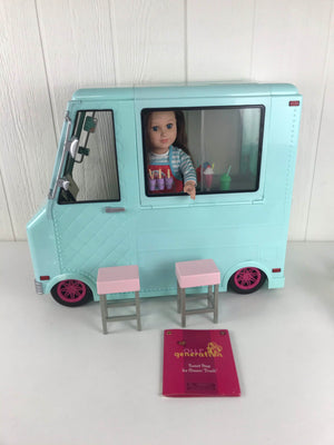 Our Generation Sweet Stop Ice Cream Truck, With 18” Doll