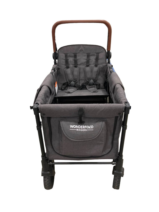 used Wonderfold W2 Luxe Multifunctional Double Stroller Wagon, 2021, Charcoal Gray