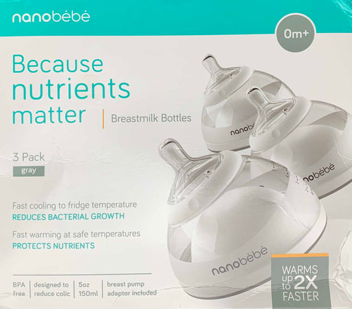 used Nanobébé Breastmilk Bottles 3 Pack