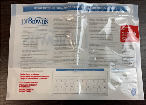 secondhand Dr. Brown's Microwave Steam Sterilizing Bags, 5 Pack