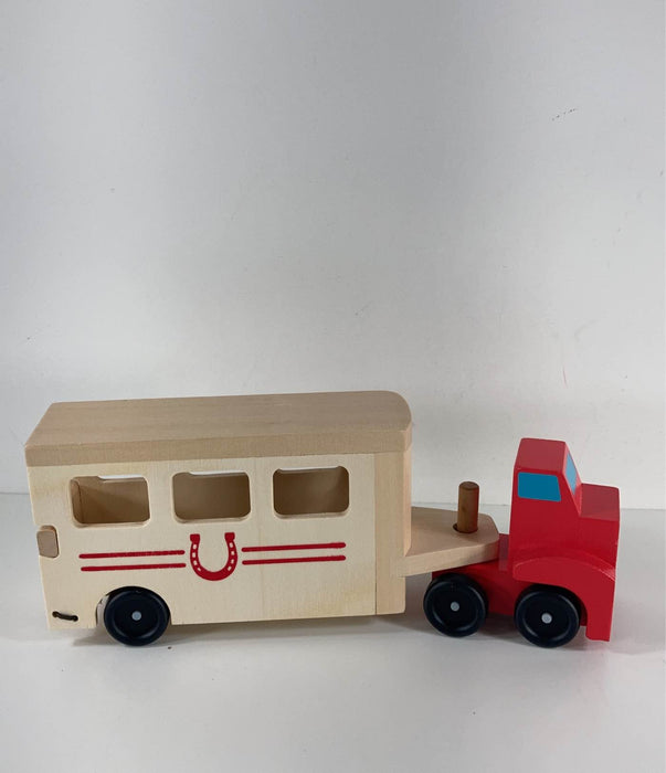 used Melissa & Doug Horse Carrier Wooden Vehicles Play Set