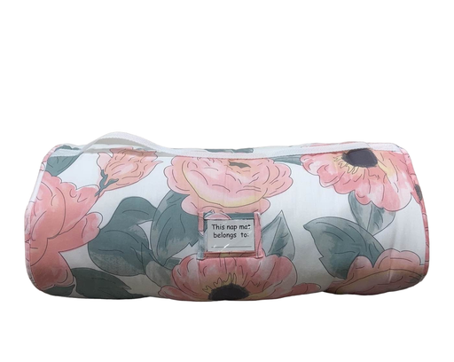 used JumpOff Jo Little Jo's Extra Long Nap Mat with Weighted Blanket, Watercolor Floral