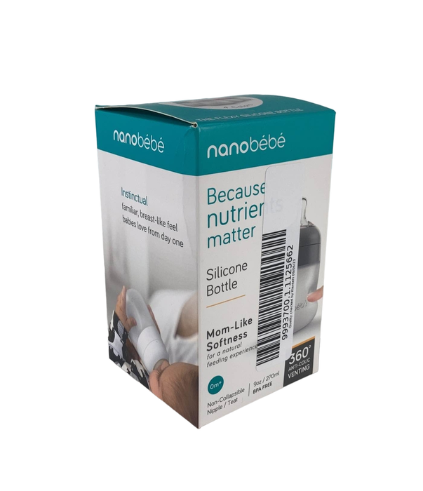 Shop Nanobébé Flexy Silicone Baby Bottle, 5oz, Single, Grey at GoodBuy Gear