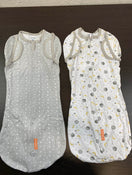 used SwaddleMe Arms Free Convertible Pod 2pk, Star Moon Large 4-6 months