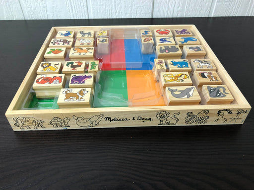 secondhand Melissa & Doug Wooden Stamp Set