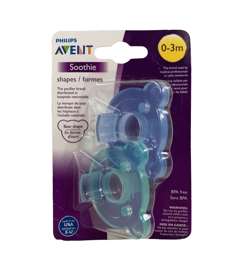 Philips Avent Soothie Pacifiers, 0-3 Months, Blue/Green, Pack