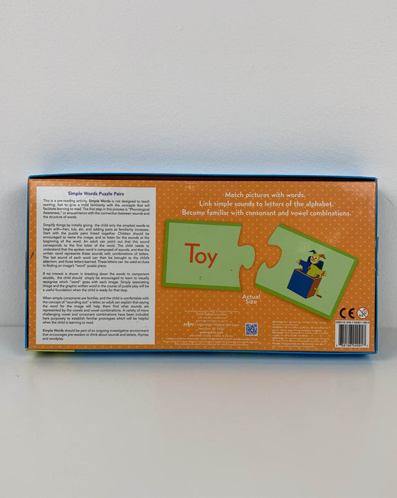 secondhand Eeboo Simple Words Puzzle Pairs