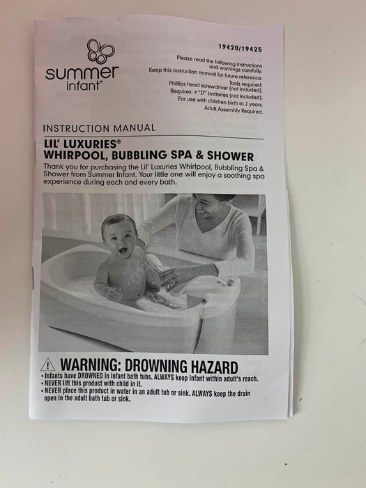 Summer Infant Lil Luxuries Whirlpool Bubbling Spa & Shower