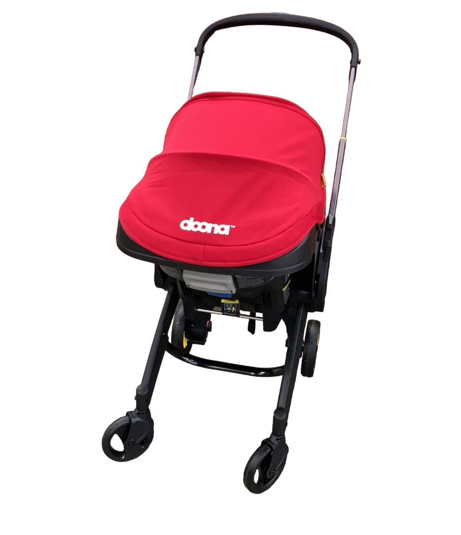 Doona Infant Car Seat & Stroller Combo, 2022, Flame Red