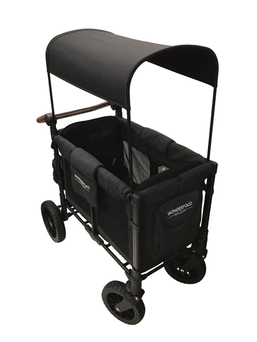 secondhand Wonderfold W2 Luxe Multifunctional Double Stroller Wagon, 2022, Volcanic Black