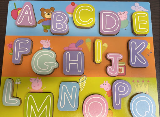 secondhand Wooden Alphabet Puzzle, Peppa Pig