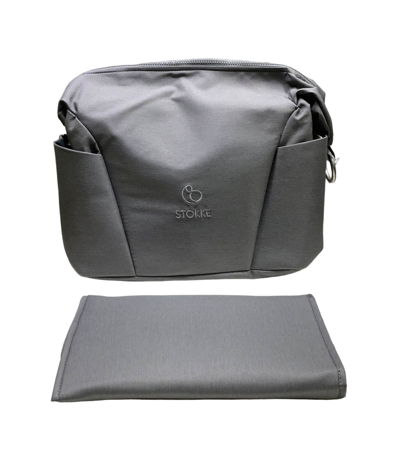 stokke changing bag in black melange Stokke Xplory X Changing Bag, Modern Grey
