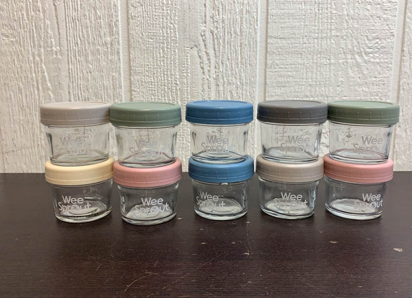  WeeSprout Glass Baby Food Storage Jars - 12 Set, 4 oz