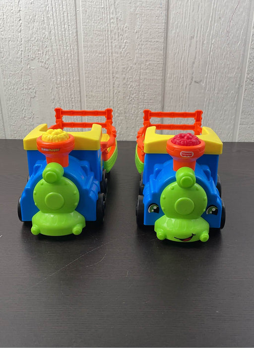 secondhand Fisher Price Little People Choo-Choo Zoo Train, x2