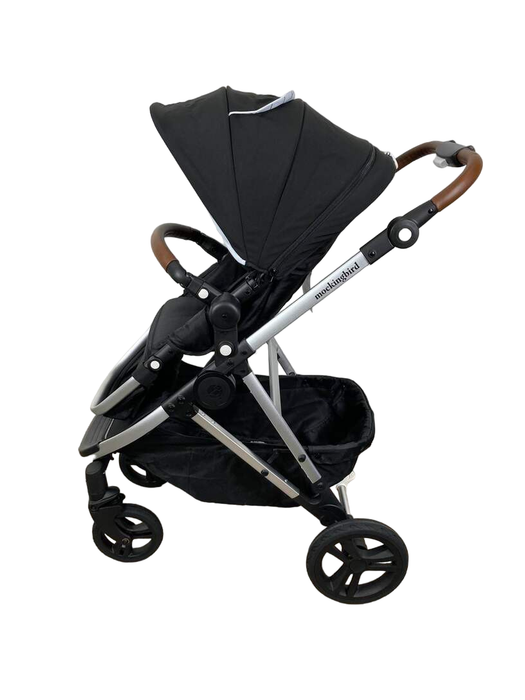 secondhand Mockingbird Single Stroller, 2023, Black, Windowpane, Silver With Penny Leather