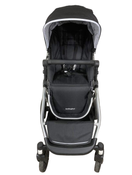 secondhand Mockingbird Single to Double Stroller, 2023, Silver with Black Leather, Watercolor Drops, Black