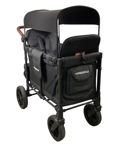 used Wonderfold W2 Luxe Multifunctional Double Stroller Wagon, 2023, Volcanic Black