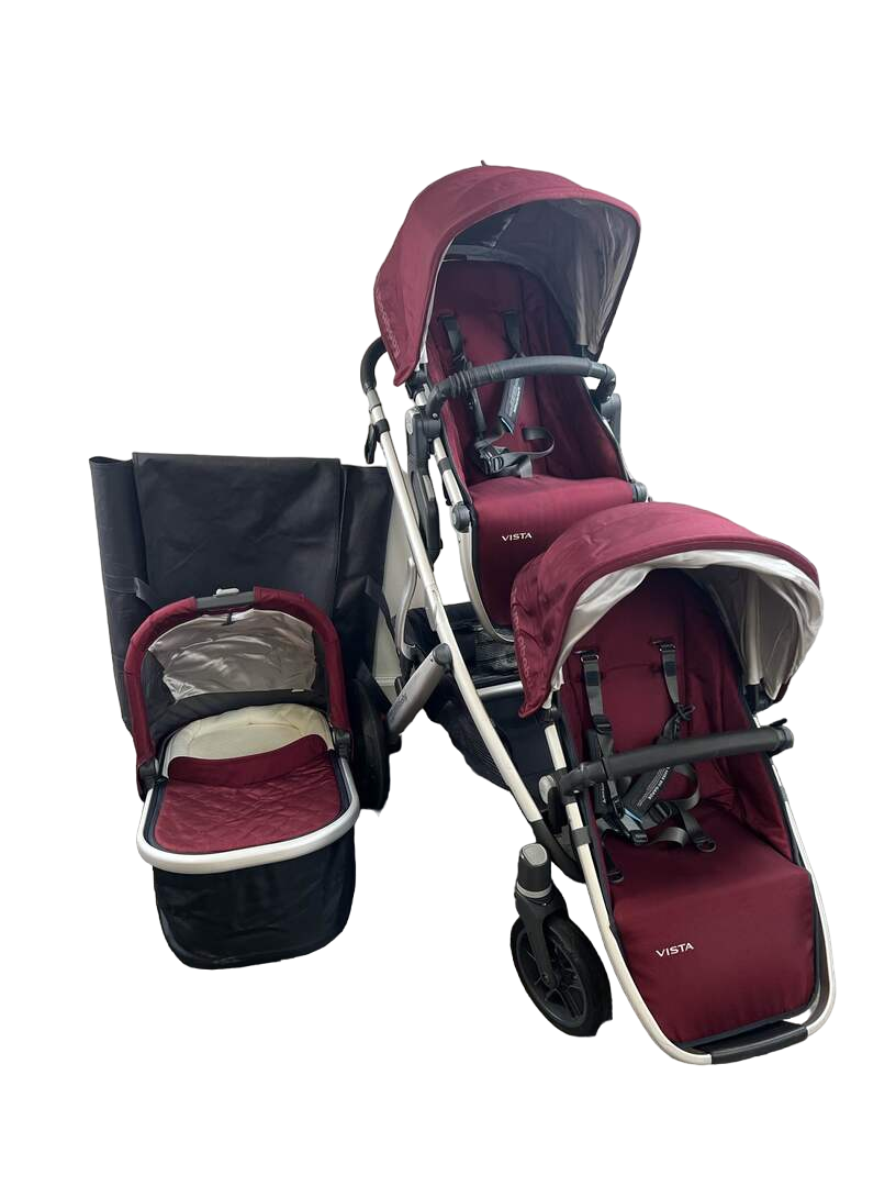UPPAbaby VISTA Double Stroller, 2016, Dennison (Bordeaux)