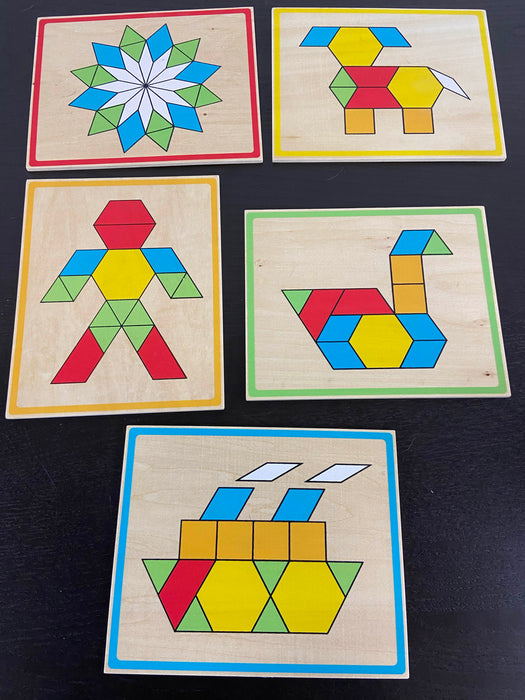 secondhand Melissa & Doug Pattern Blocks And Boards