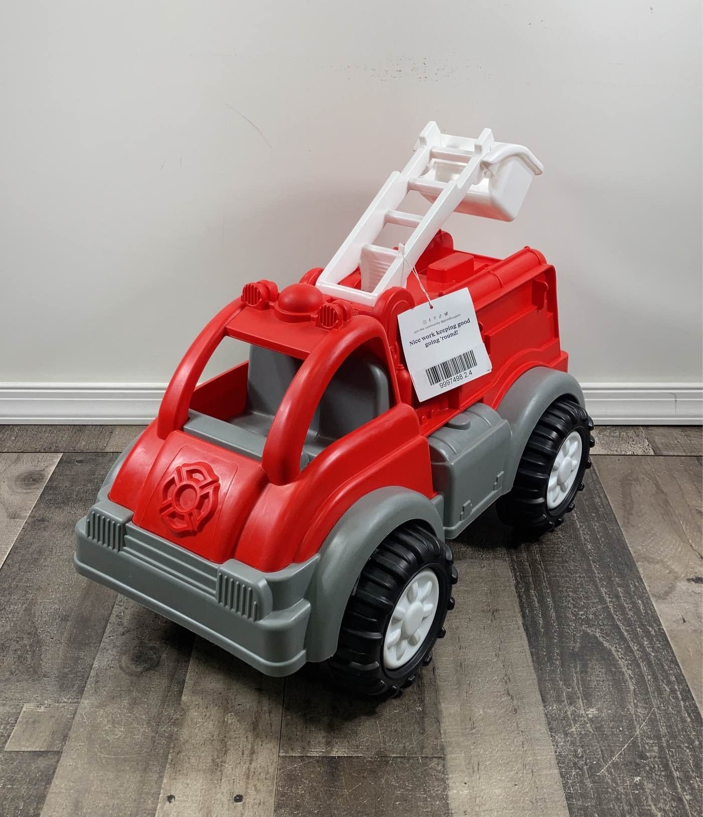 American plastic toys cheap gigantic fire truck