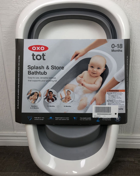 secondhand OXO Tot Splash & Store Baby Bathtub