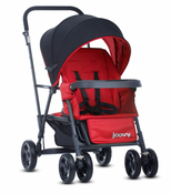 secondhand Joovy Caboose Graphite Stand-On Tandem Stroller, 2019, Red