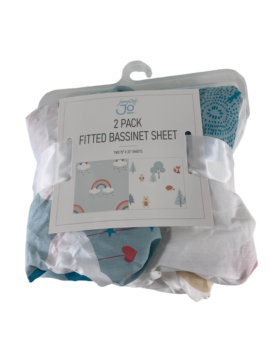 Shop JumpOff Jo 2 Pack Fitted Bassinet Sheets, Woodland Rainbow at GoodBuy Gear