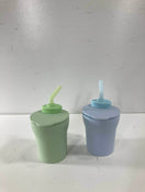 secondhand Miniware 1-2-3 Sip! Cups, 2 pack, Keylime/Aqua