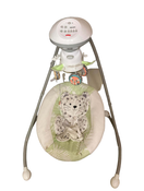 secondhand Fisher Price Cradle 'n Swing, Snow Leopard