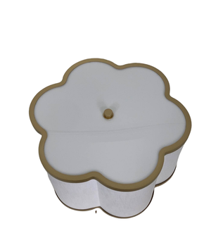 Linen Flower Scallop Flush Mount