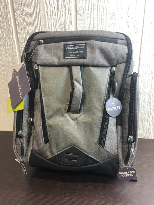 used Eddie Bauer Places & Spaces Backpack Diaper Bag, Grey