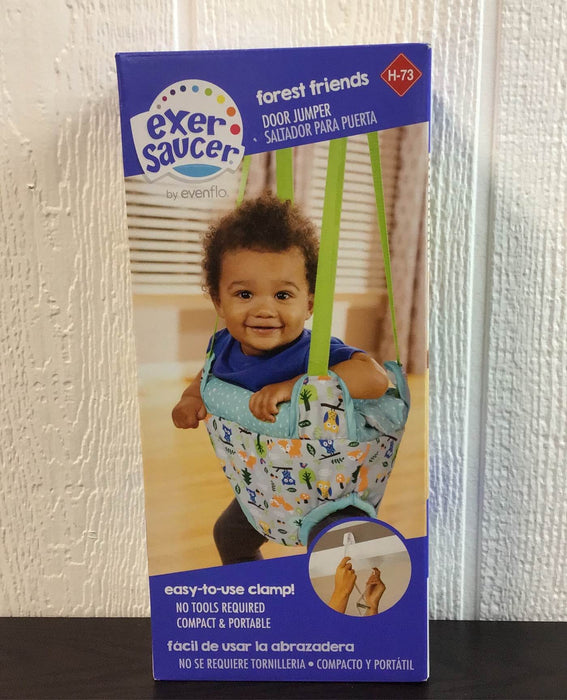 used Evenflo Doorway Jumper, Forest Friends