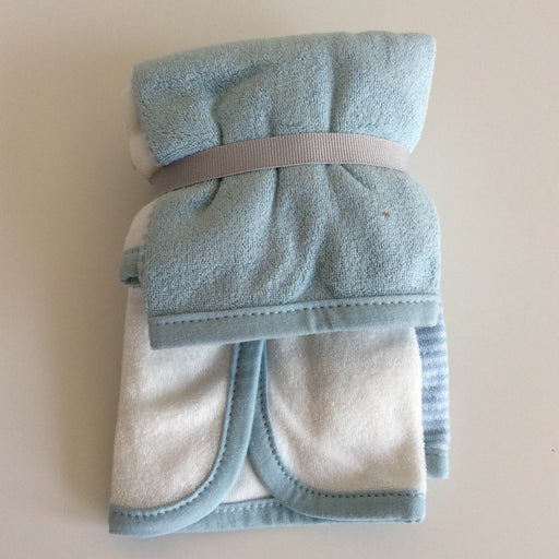 secondhand Carter's Washcloth 6 Pack, Blue and white set