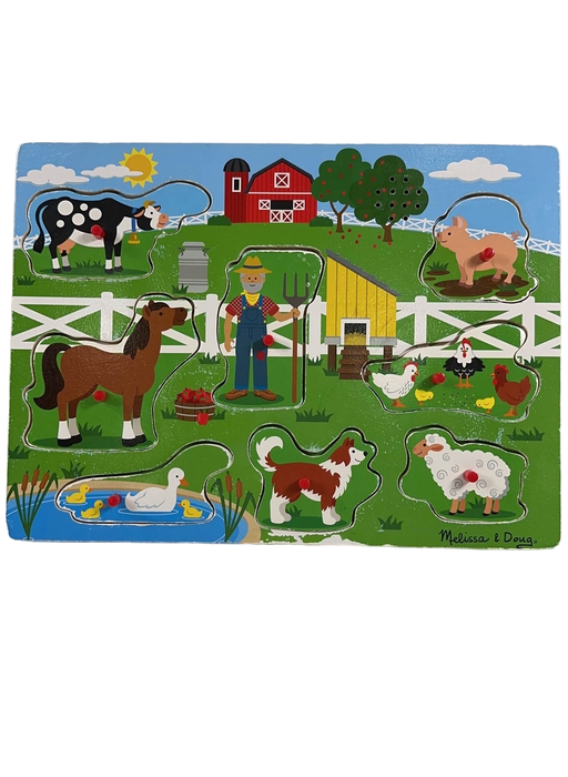 secondhand Melissa & Doug Sound Puzzle, Old Macdonald's Farm