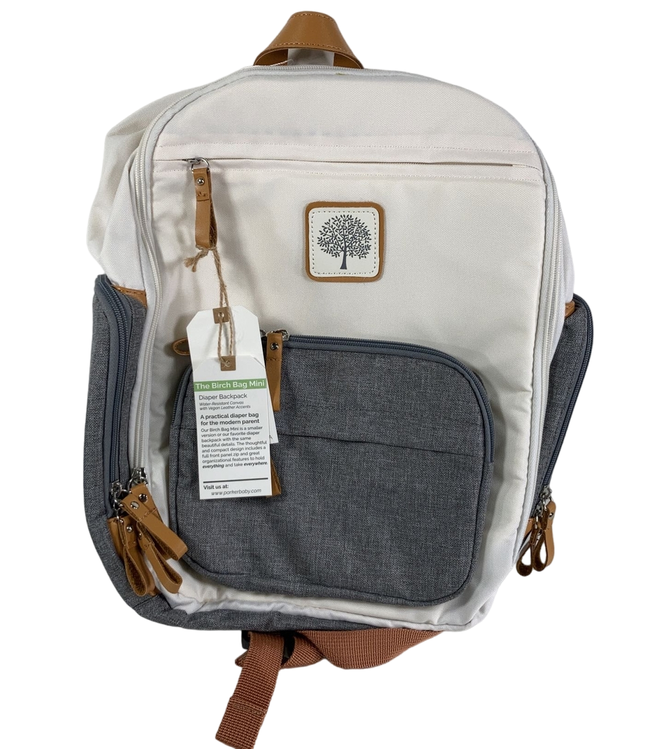 Parker Baby Co. Birch Bag Mini Diaper Backpack, Cream display picture 1