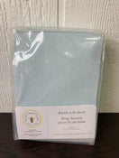 used Burt’s Bees Baby Organic Cotton Jersey Fitted Crib Sheet, Sky Blue